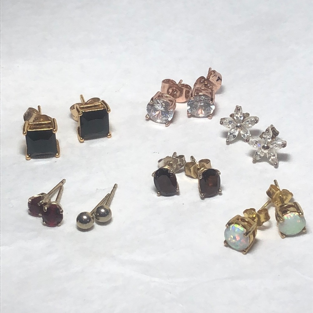 Gemstone Stud Earring Bundle - image 1